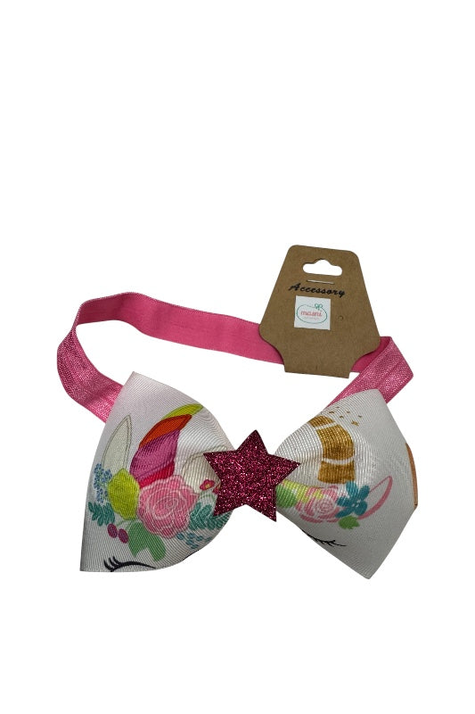 Masni Kids elasztikus hajpánt nagy masni unikornis