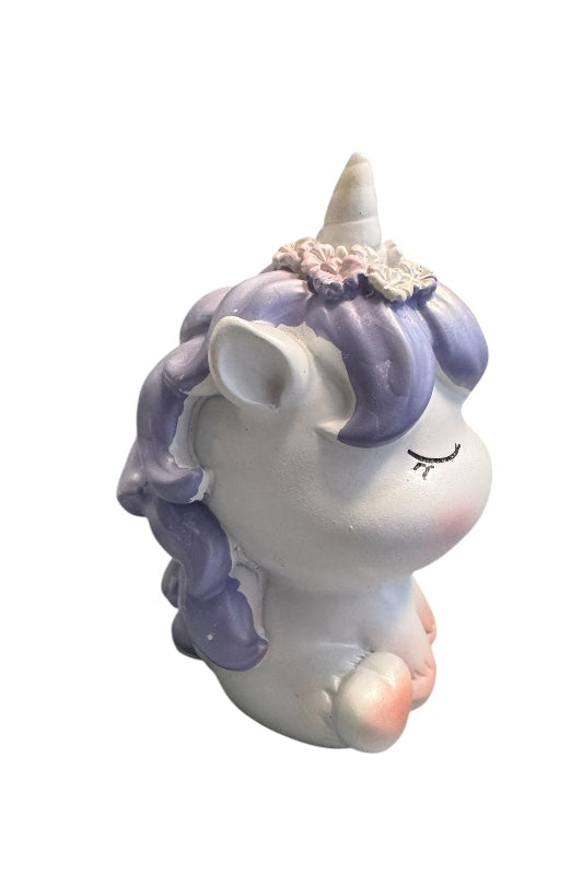 Unikornis dekoráció ülő lila