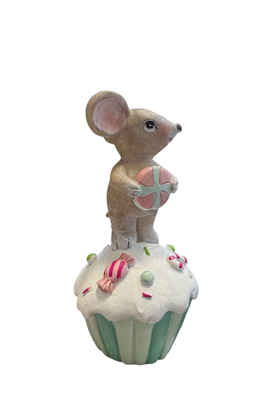 Karácsonyi dekoráció egér muffinnal