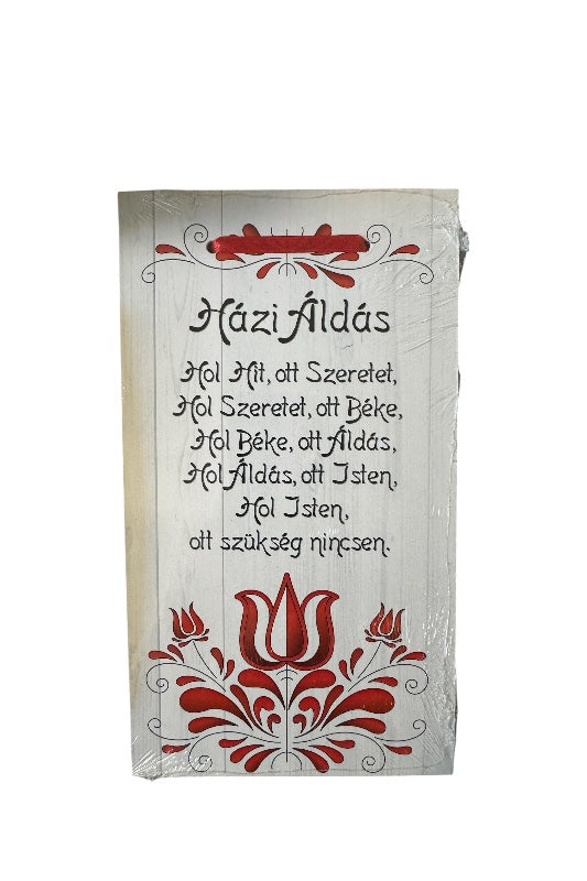 Házi áldás tábla