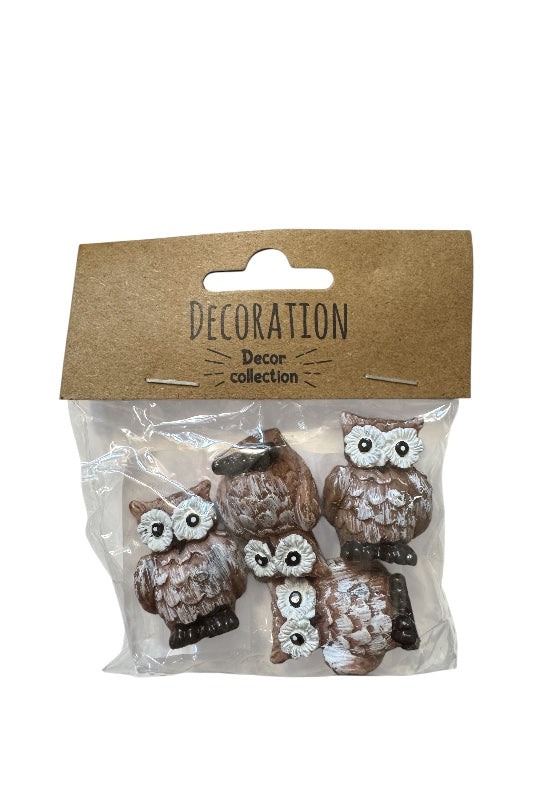 Bagoly dekoráció csomag 4 db-os