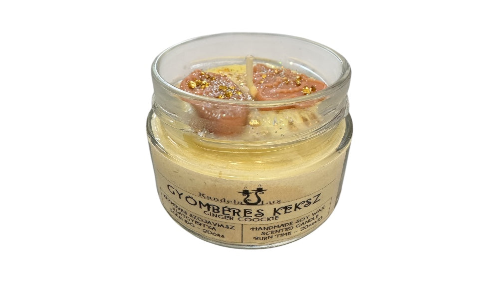 KandelaLux illatgyertya Gyömbéres keksz 25 órás Lapos üveges