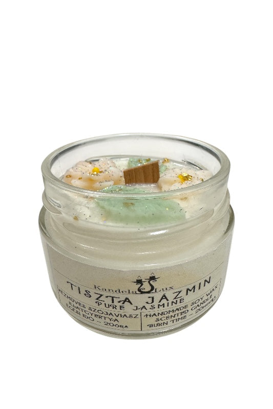 KandelaLux illatgyertya Tiszta jázmin Lapos üveges