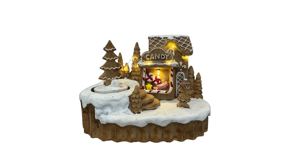 Mézeskalács dioráma LED-es