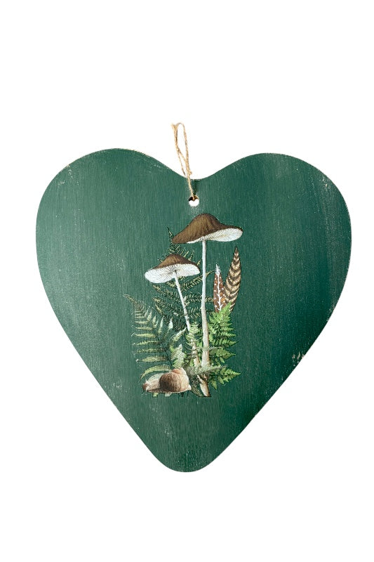 Szív alakú fali dekor, erdő