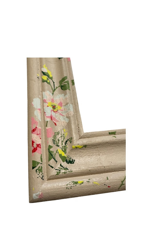 Képkeret festett vintage virágos