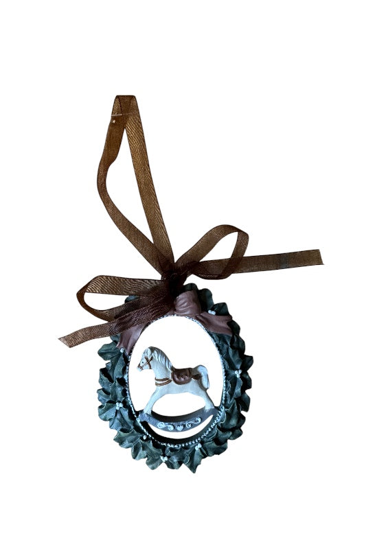 Karácsonyi dísz hintalóval