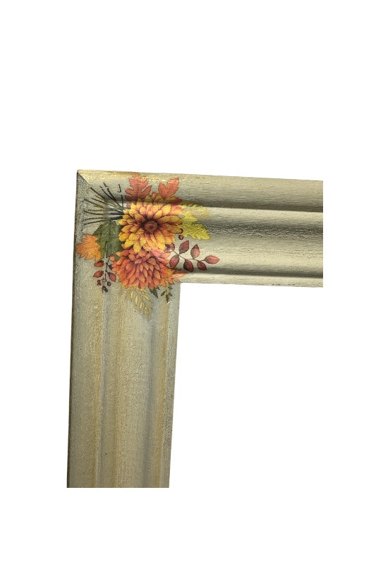 Képkeret festett cupcake és virág motívummal