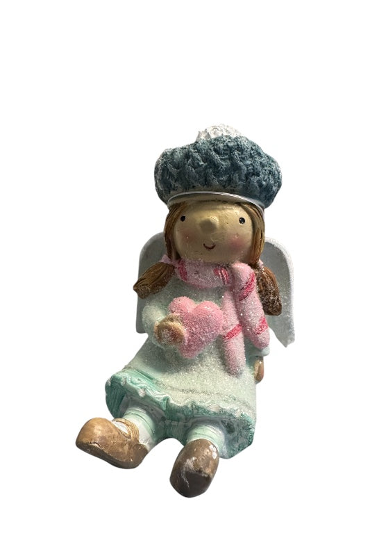 Karácsonyi dekoráció kislány szívvel