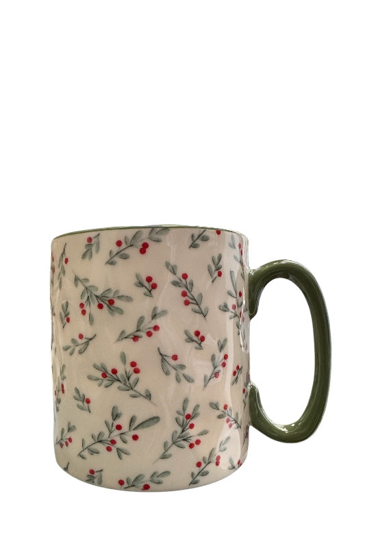 Bögre karácsonyi magyal ágak