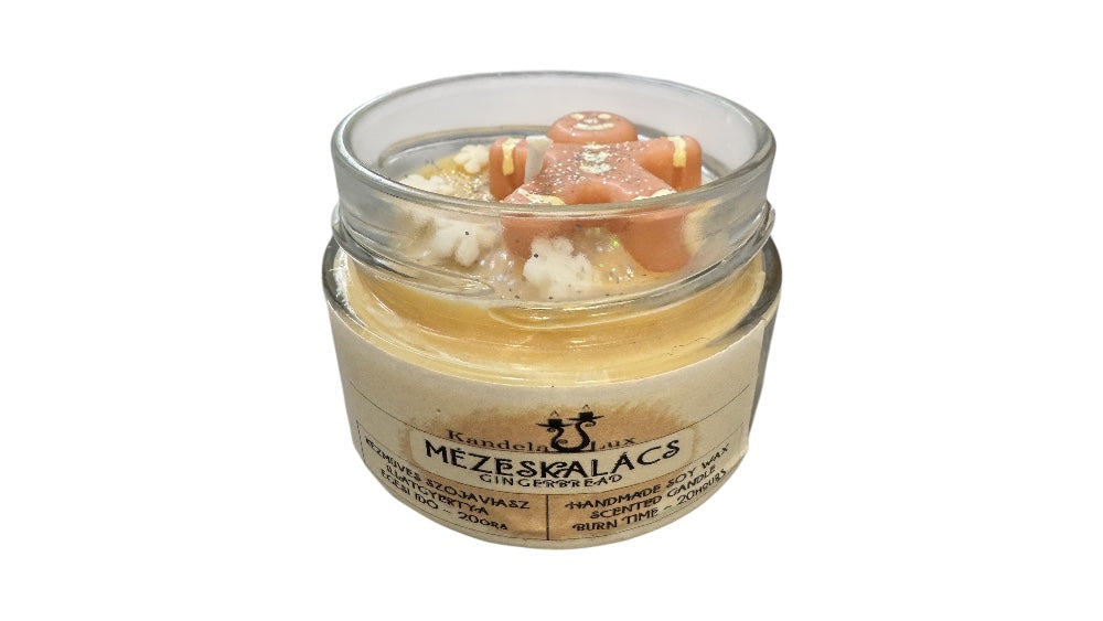 KandelaLux illatgyertya Mézeskalács 25 órás Lapos üveges