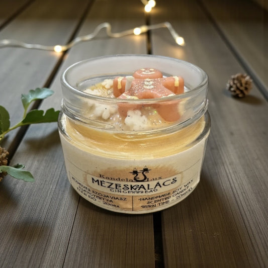 KandelaLux illatgyertya Mézeskalács 25 órás Lapos üveges