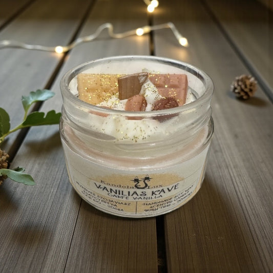 KandelaLux illatgyertya Vaníliás kávé 25 órás Lapos üveges