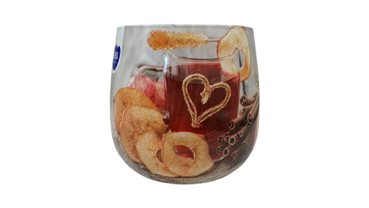 Aura illatgyertya almás-fahéjas